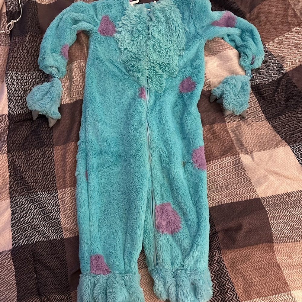 Disney Fuzzy Teal and Purple Kids One Piece